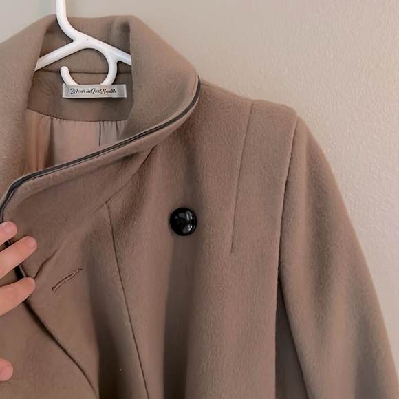 Cedarhurst Classics Wear in Good Health Taupe Tan Wool Coat - Picture 6 of 16